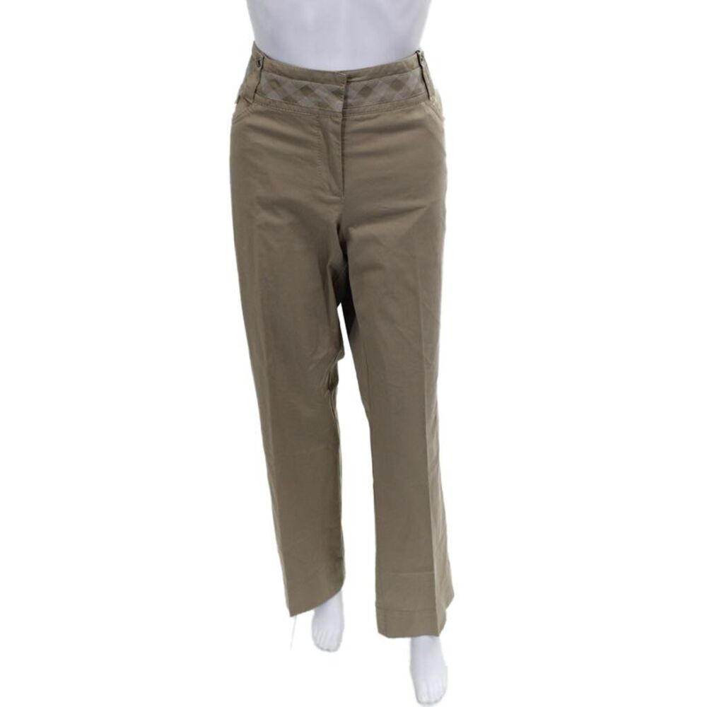 Marc Cain Women Dress Pants Beige Cupro Argyle Zip Size 5